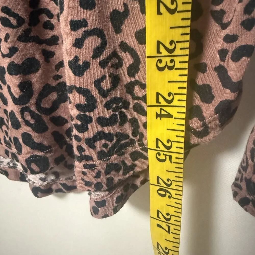 CUDDL DUDS WARM ESSENTIALS Soft Knit Animal Print Long Sleeve Tee Top Small - Image 6