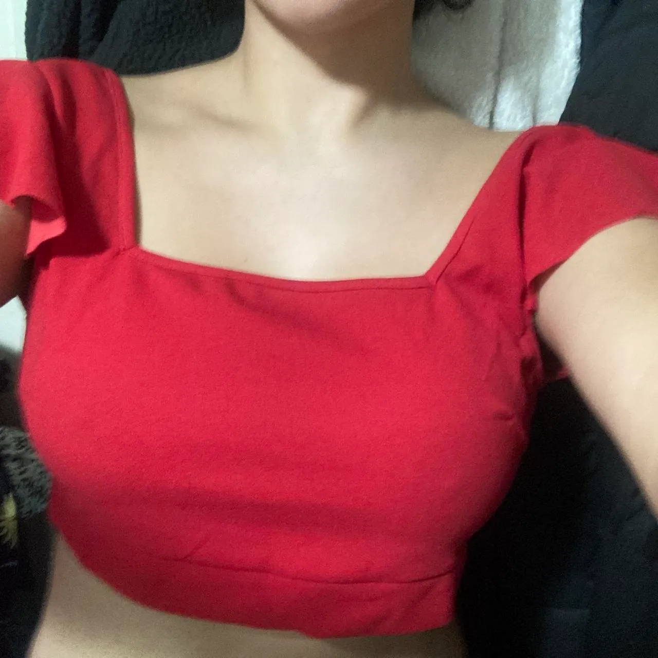 SHEIN Red Unity Ruffle Armhole Tie Back Crop Top - Image 4