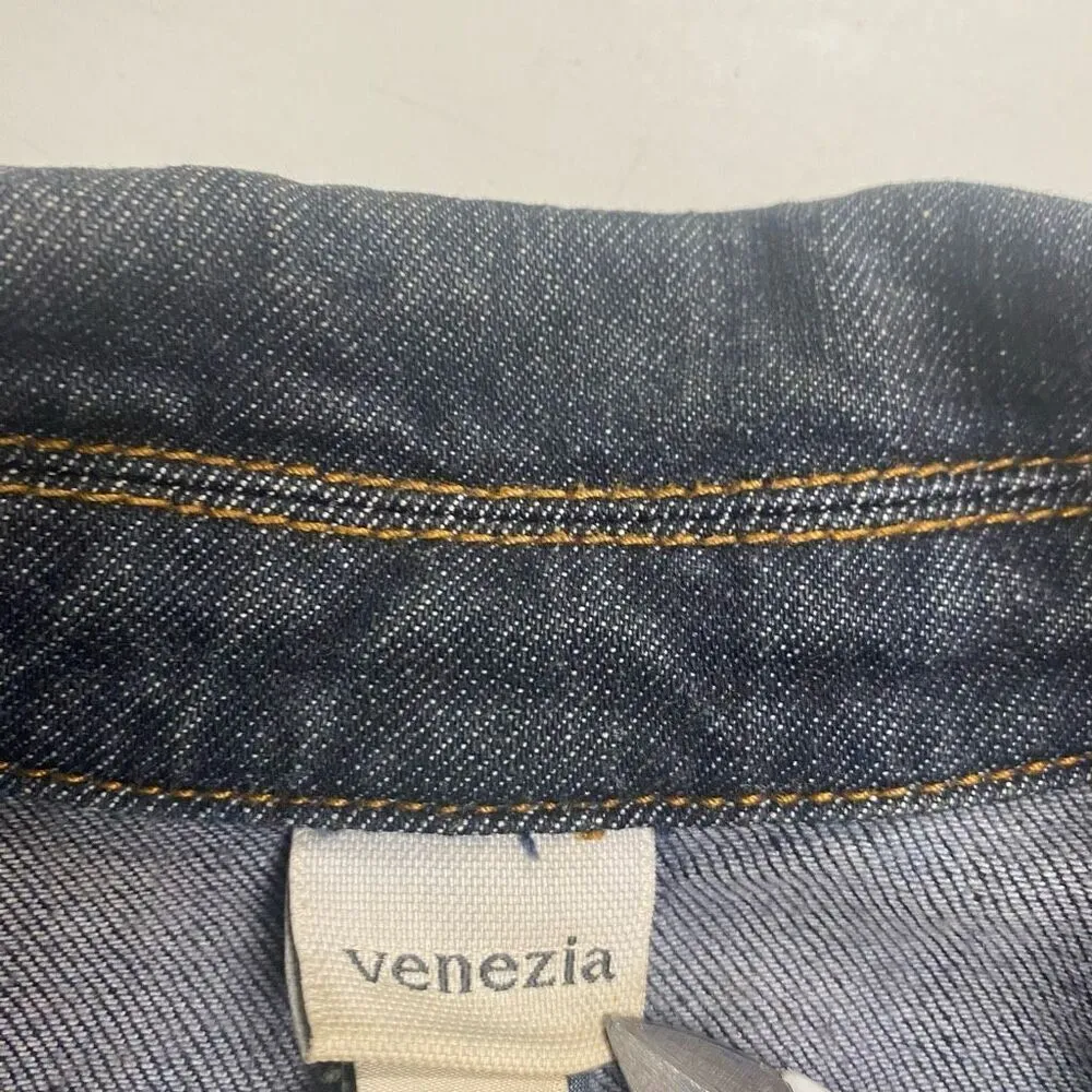 VENEZIA Women’s Y2K Jean Jacket Blazer Denim Size 14/16 Blue - Image 7