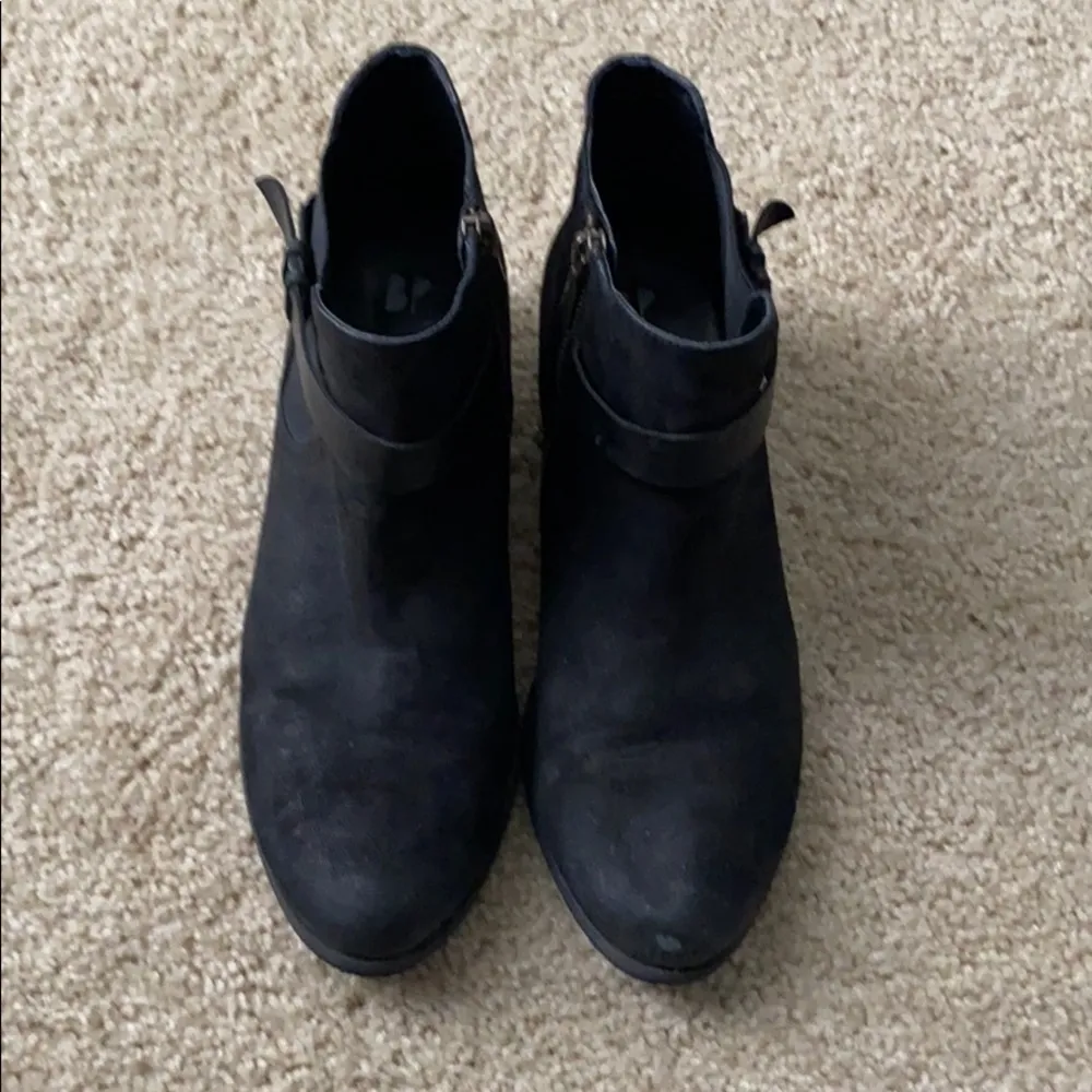 Black Leather bootie brass plum size 9.5 - Image 2