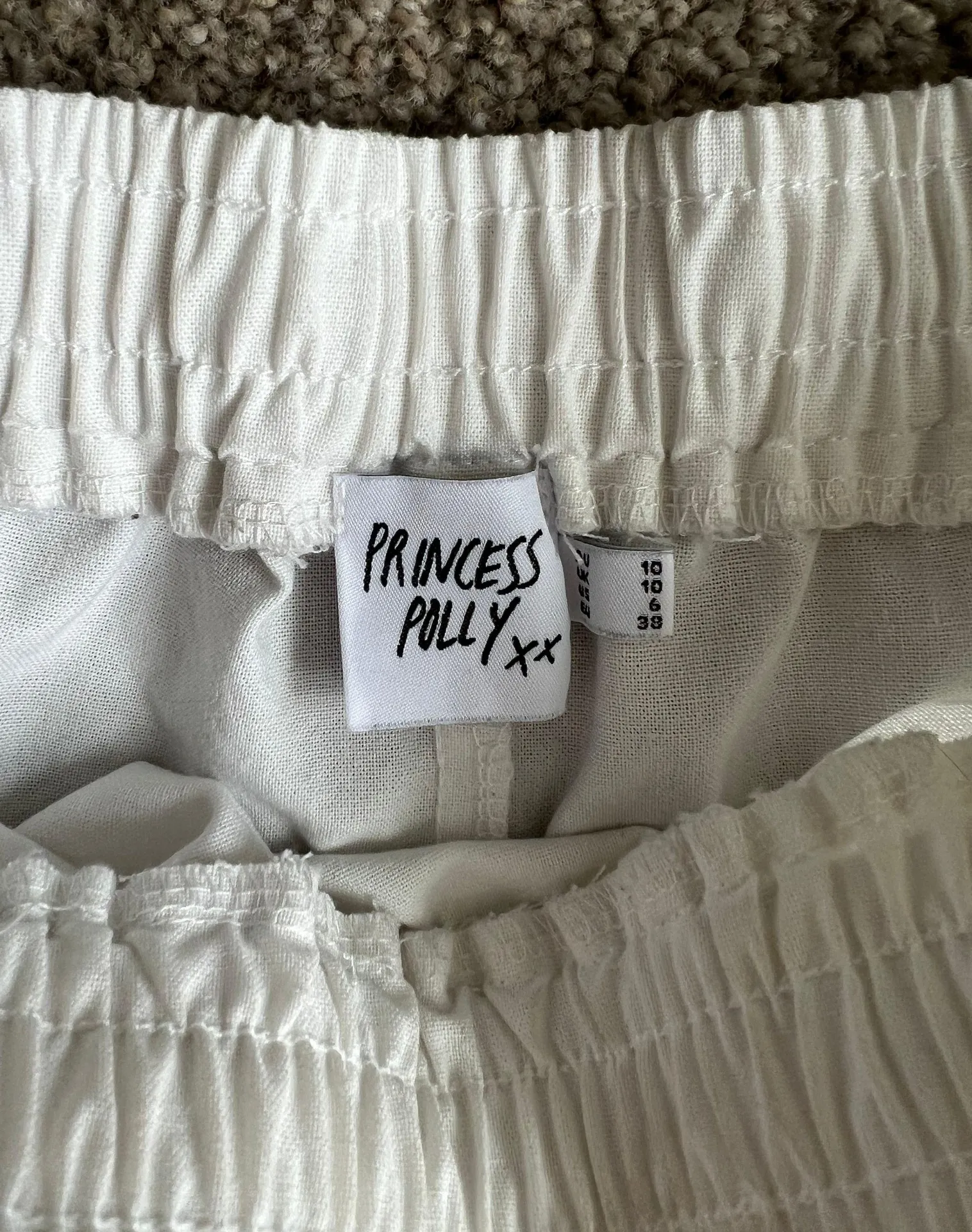 Princess Polly White Linen Pants - Image 2
