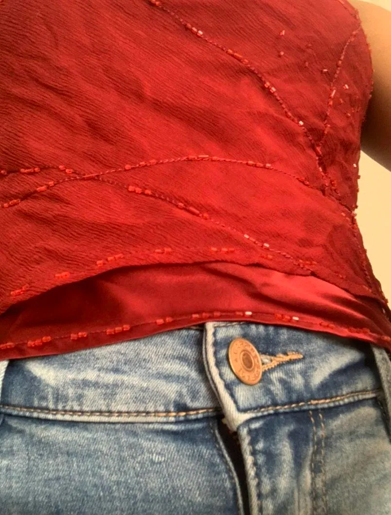 BCBGMAXAZRIA Red Hand-Me-Down Tank top  - Image 2