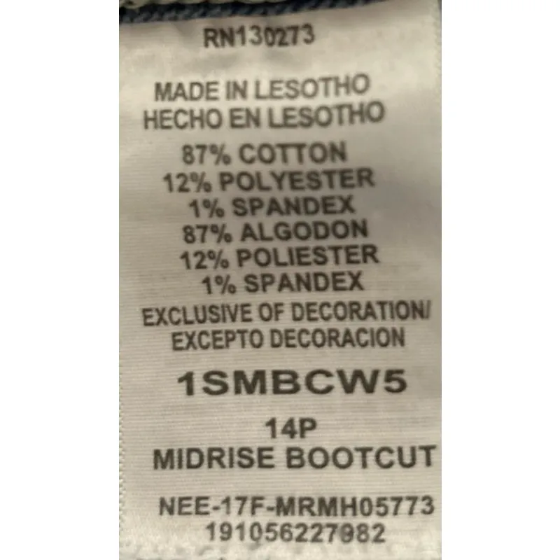 Riders by Lee Women's Light Wash Mid Rise Boot Cut Jeans Size 14P - Image 4