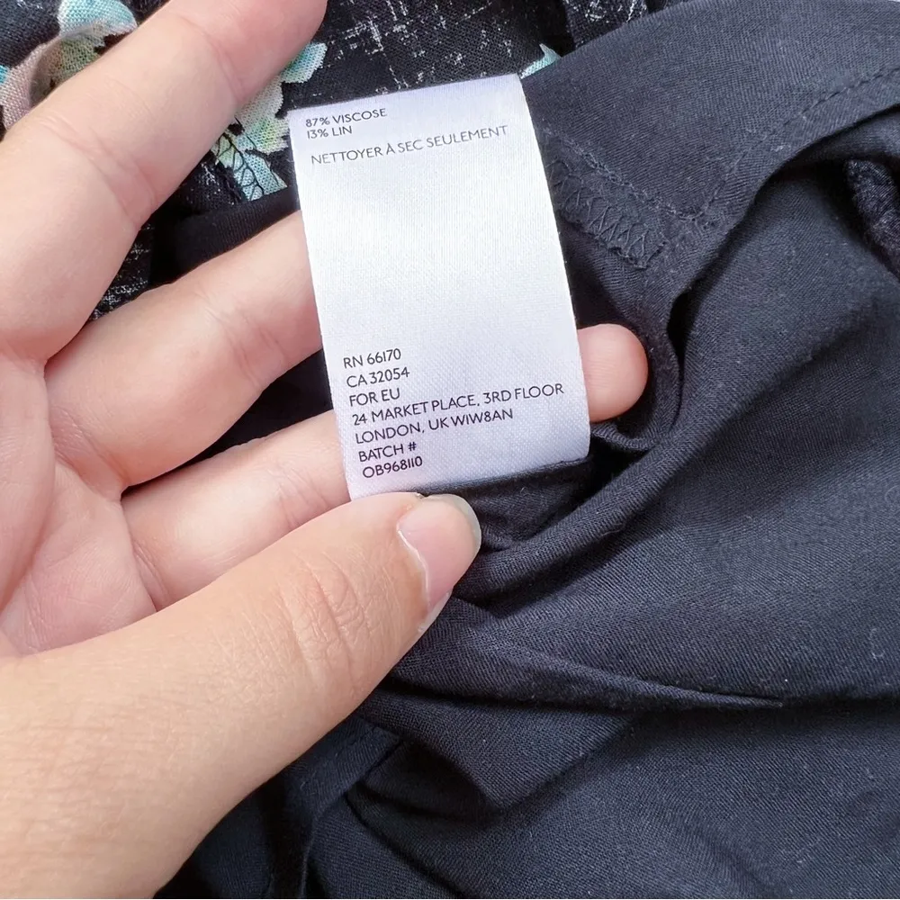 Free People • Like A Lady dress mini black lemon print ruffle cap sleeve - Image 8