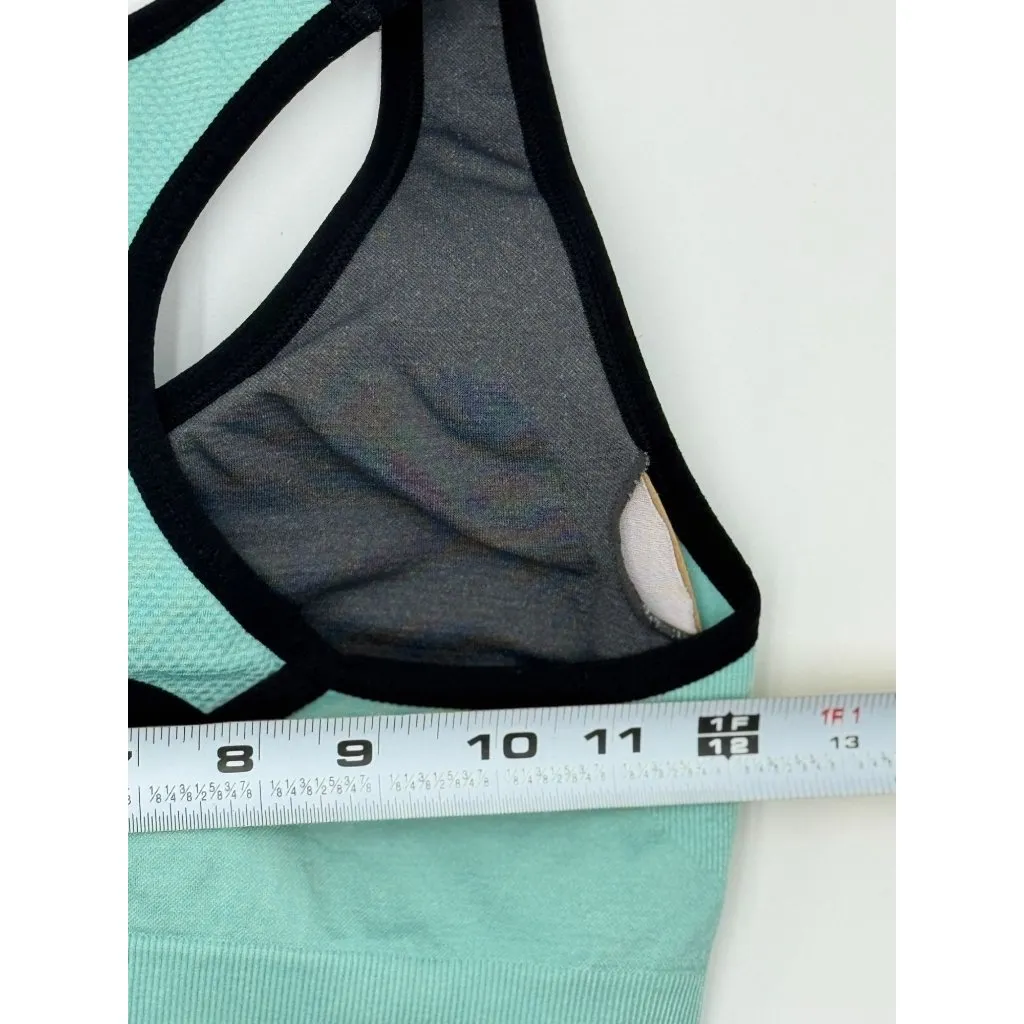 Womens Mint Green & Black Racerback Sports Bra L - Image 4