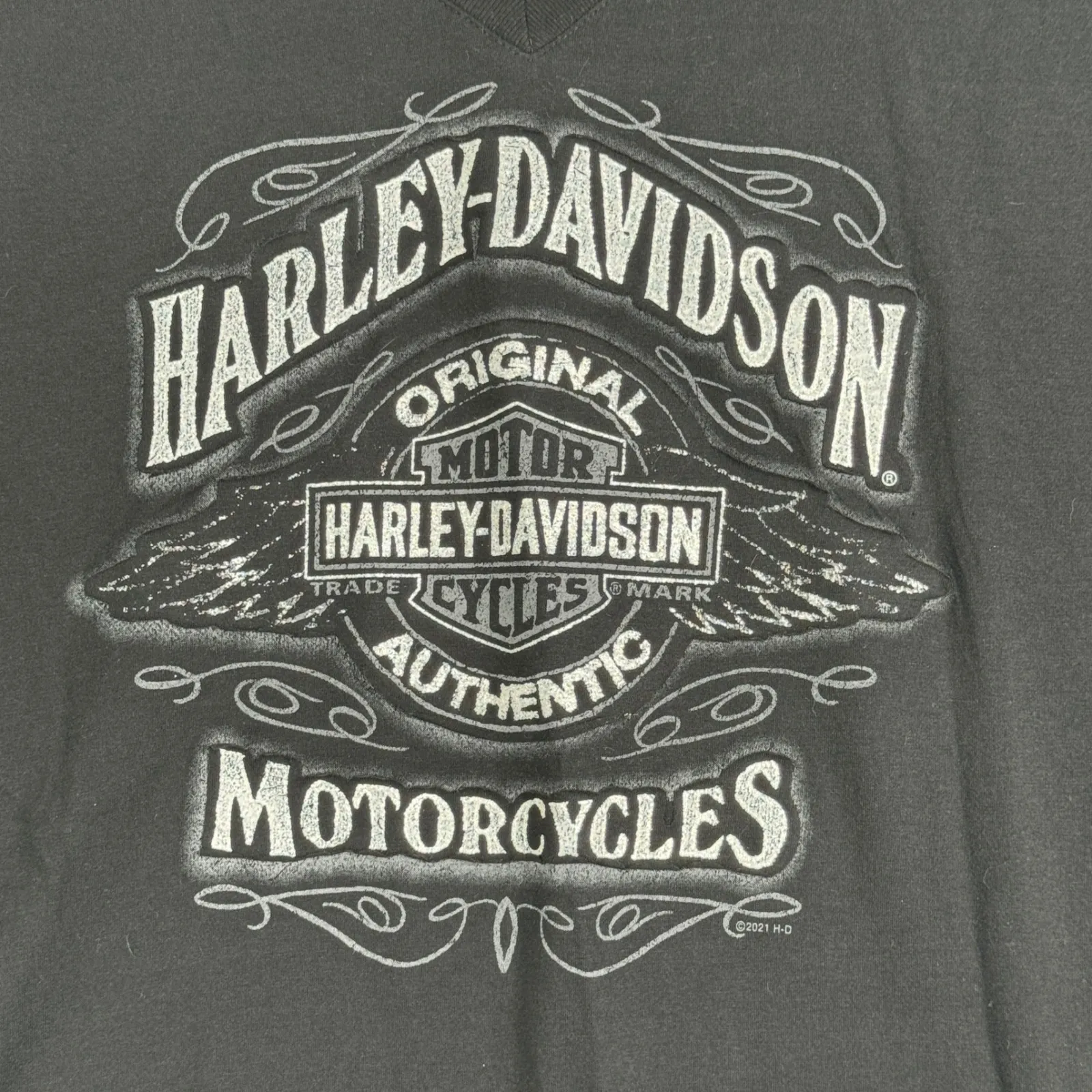 Harley Davidson‎ Womens 2X Black Shirt Moto Graphic Tee Denali Wasilla Alaska Size XXL - Image 5