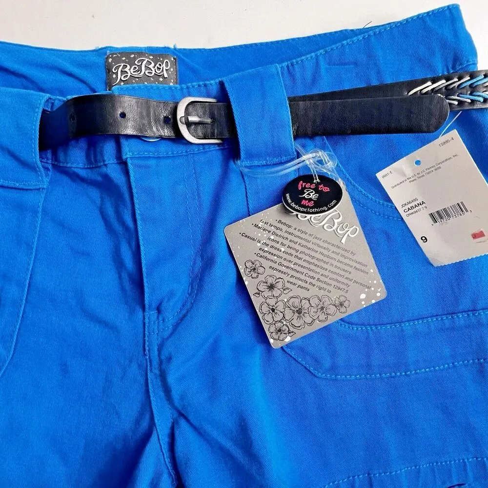 Be Bop Junior Shorts Size 9 belt Blue (TW-3083) - Image 2