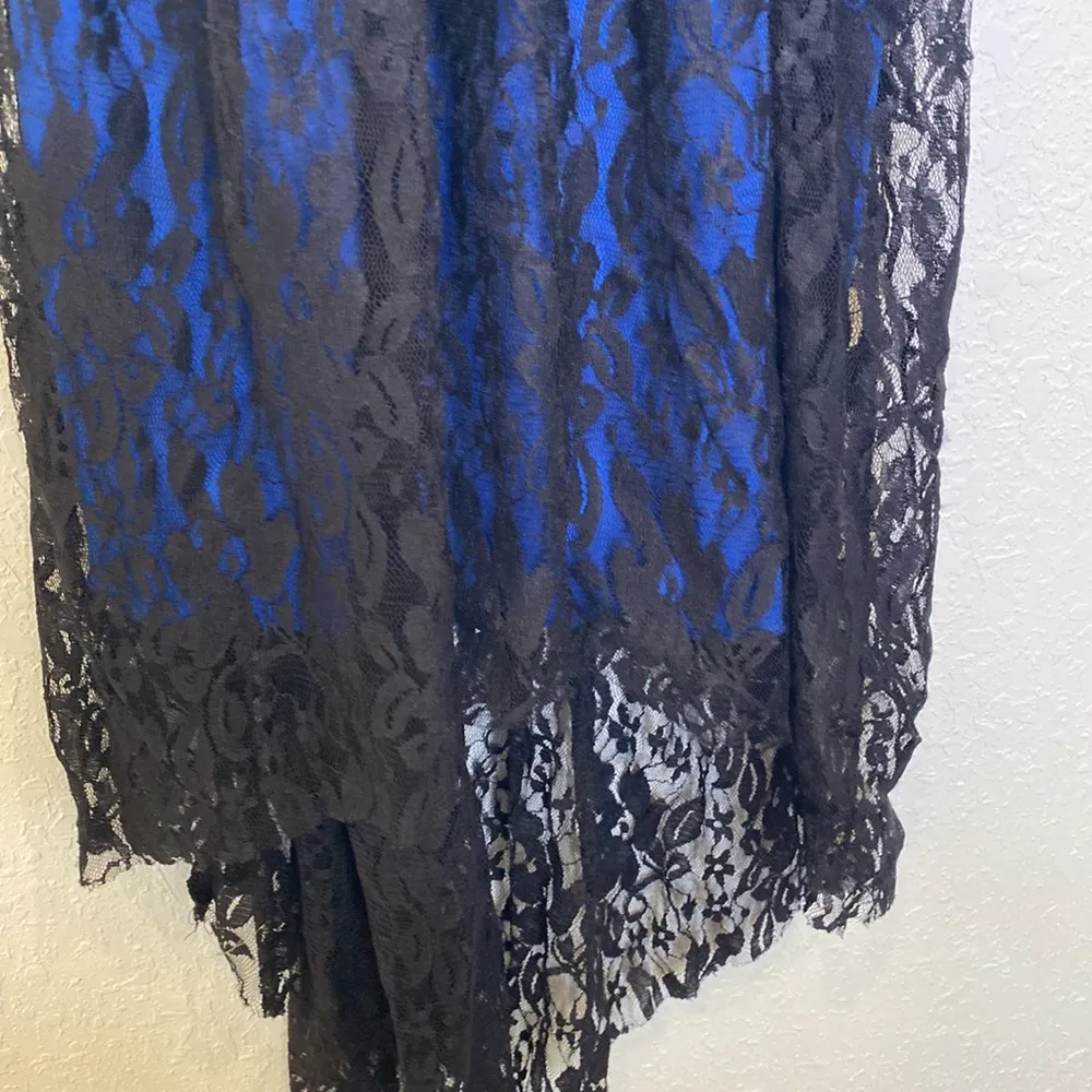 BCX Dress Prom Dress Strapless Lace Lined Jewels Zipper Sz 1 Juniors Stretchy - Image 4