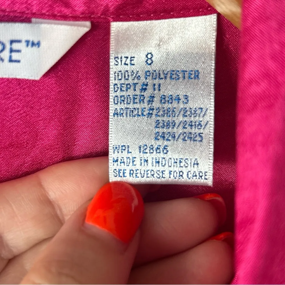 Ship ‘n Shore VTG Pink Gold Button Short Sleeve Blouse DEADSTOCK NWT Size 8 - Image 6