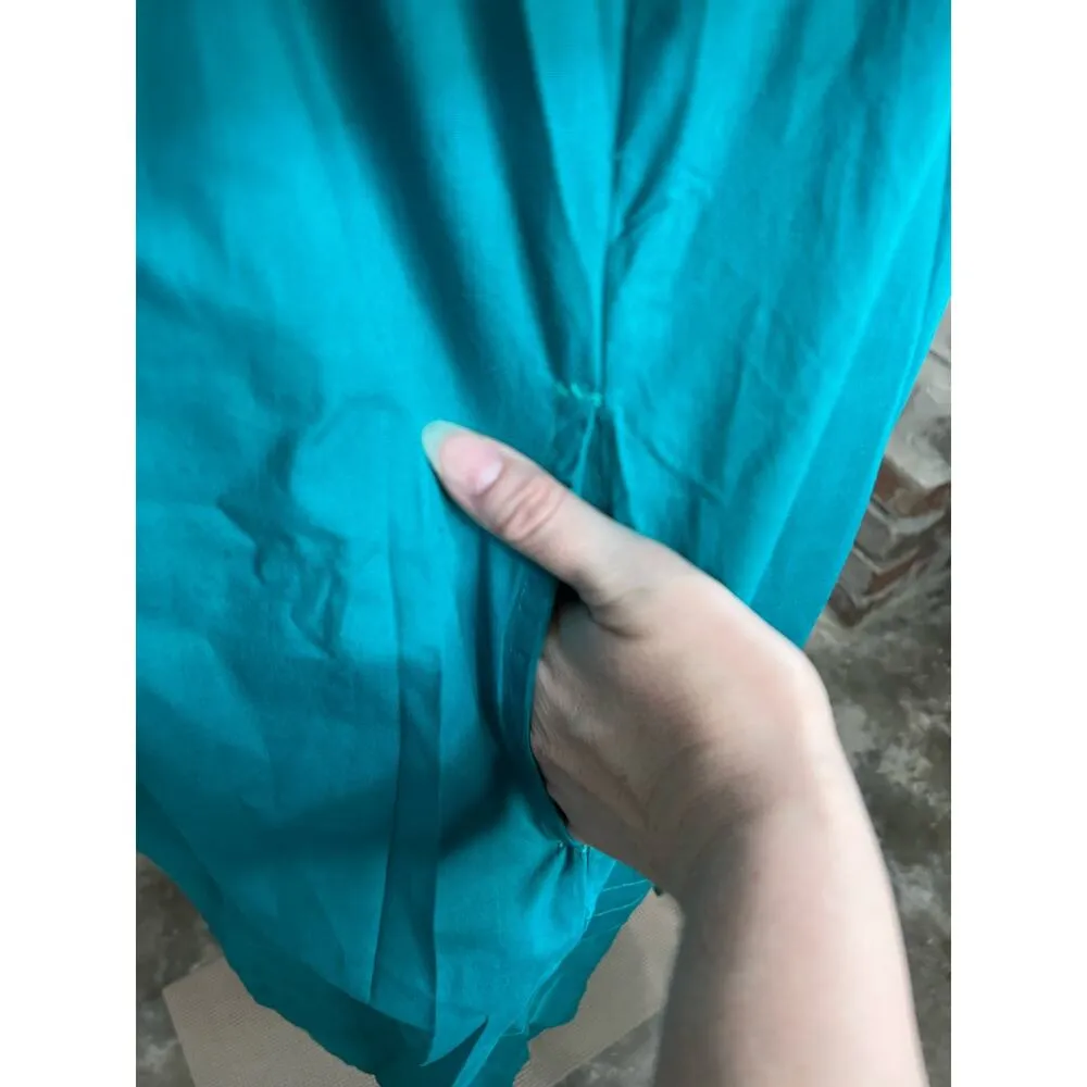 Go Softly tent dress boho green Size M - Image 5