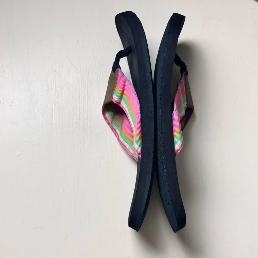 J.crew Women's Colorful Striped Flip Flops Sz 7 - Image 5