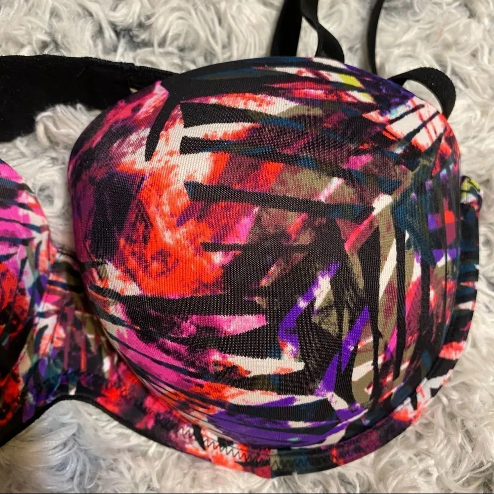 Pink/Purple Multicolored Victoria’s Push Up Bra - Image 2