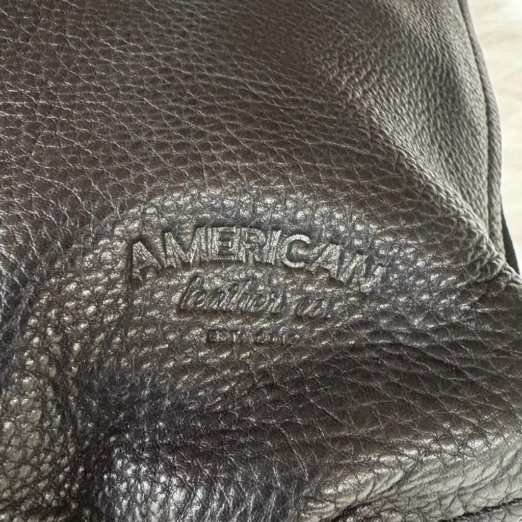 American Leather Co. Black Leather Hobo Bag - Image 6