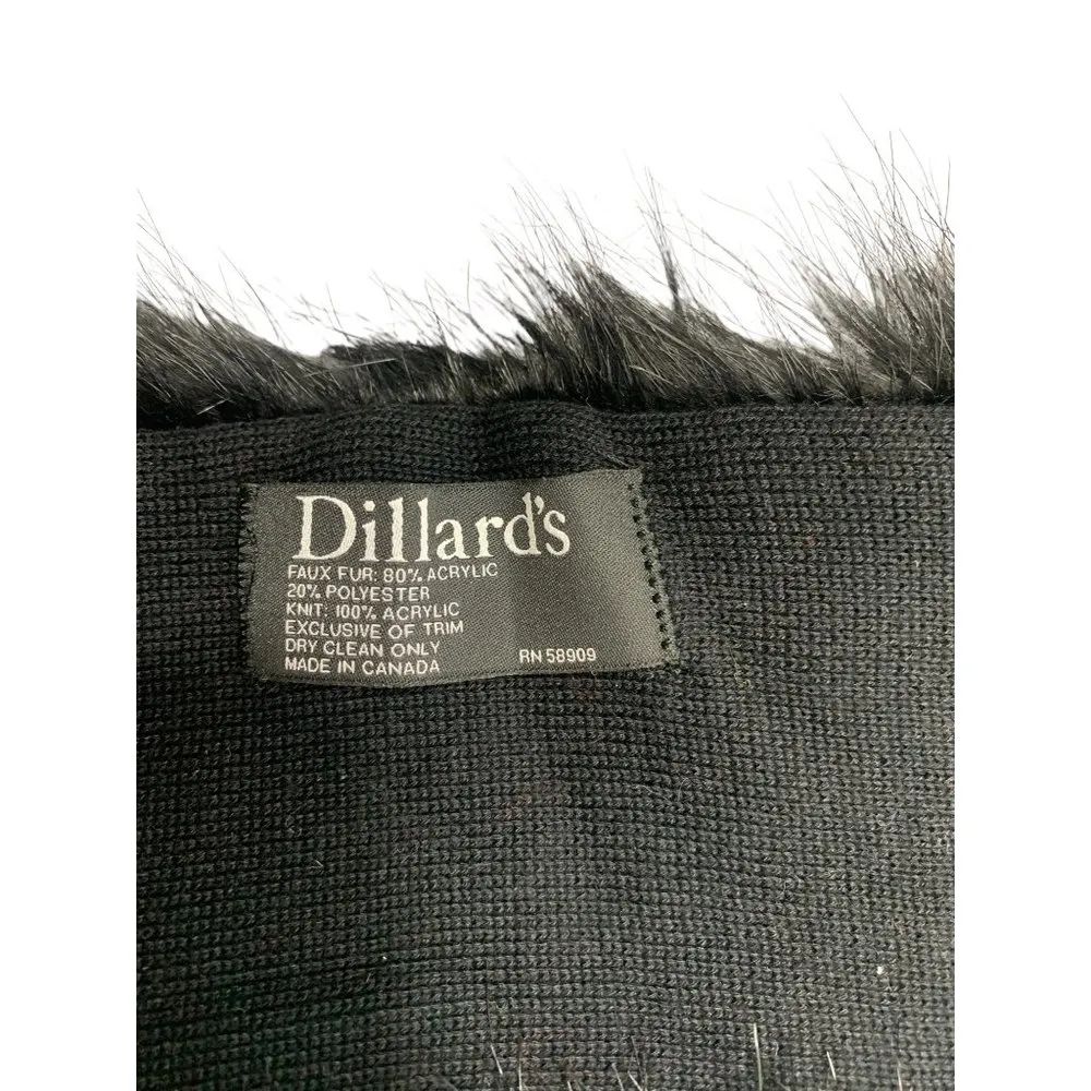 Dillard Women's Black Stole Wrap Scarf - Image 4