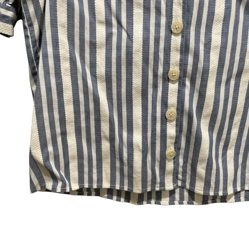 Madewell Plaza Stripe Shirt Button Front Women’s Size XXS Blue White NWT - Image 6