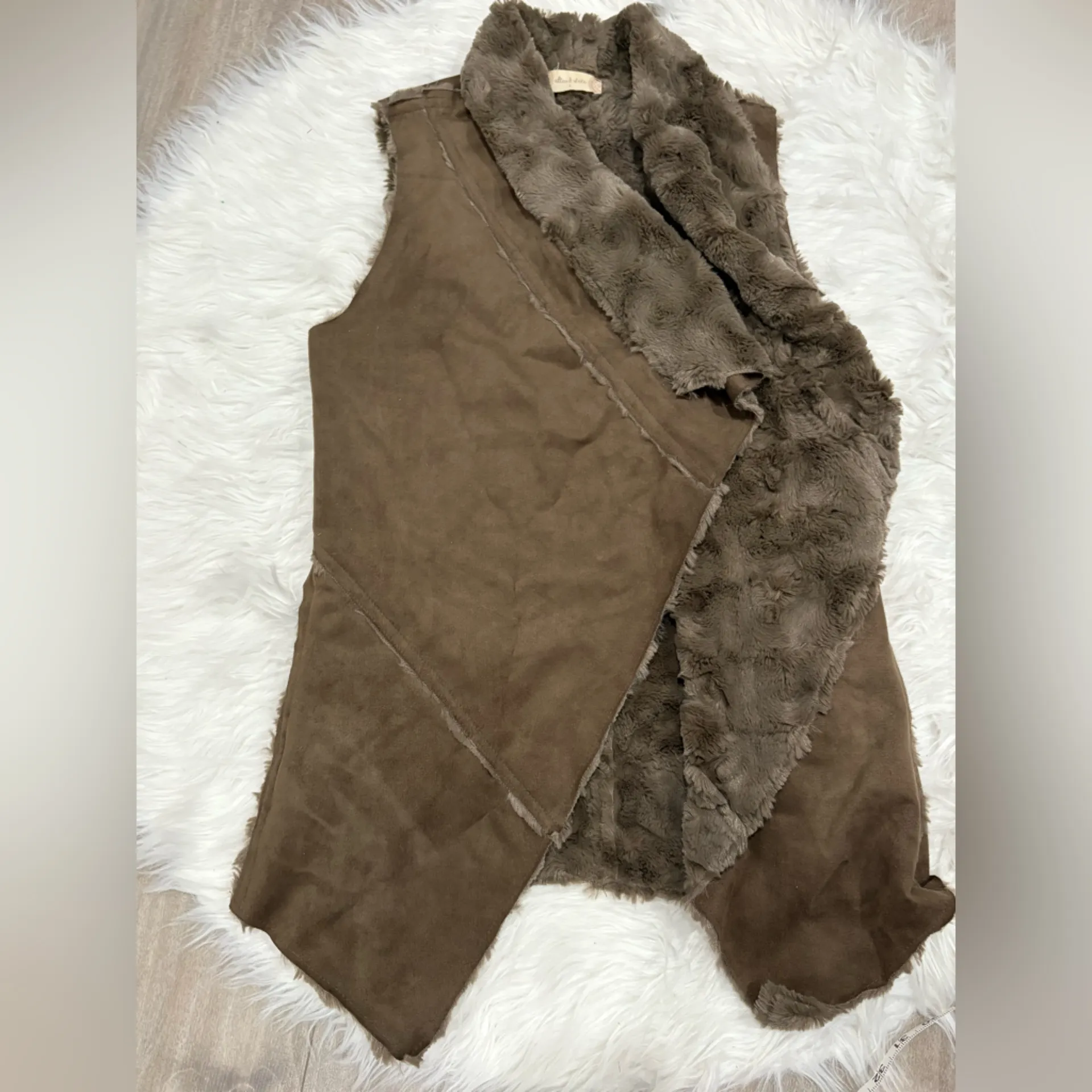 Altar'd State Brown Faux Fur Vest Size S - Image 4