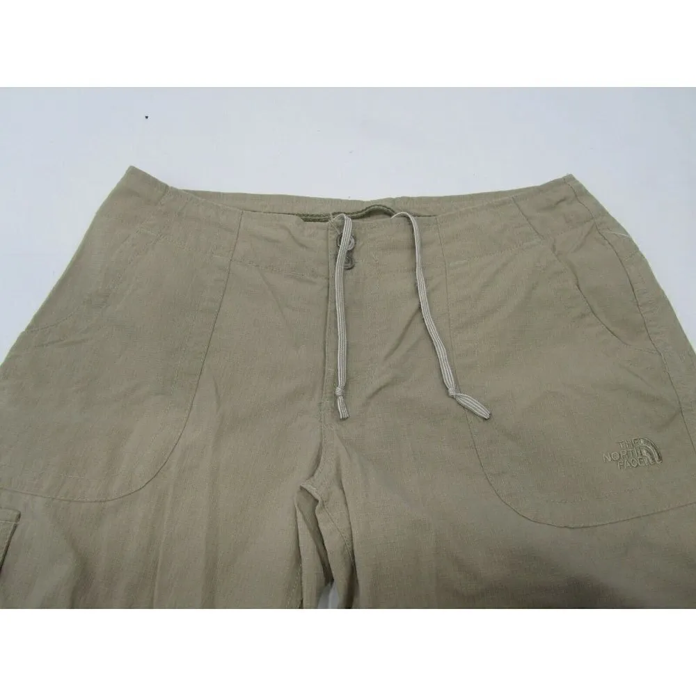 The North Face Khaki‎ Drawstring Low Rise Cropped Pants 4 Beige Ripstop Cargo - Image 4