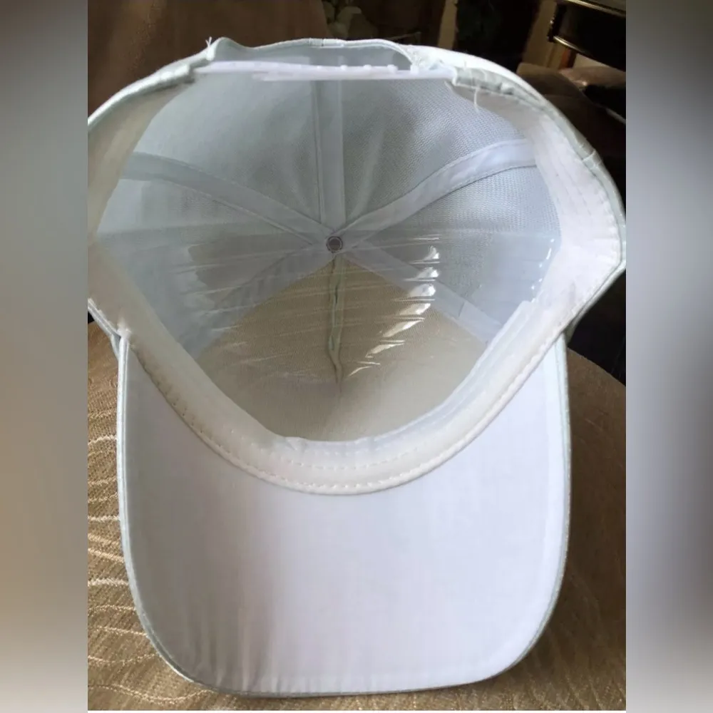 Shimmering Light Baby Blue Women’s Cap with Rhinestone Brim NEW one size - Image 4