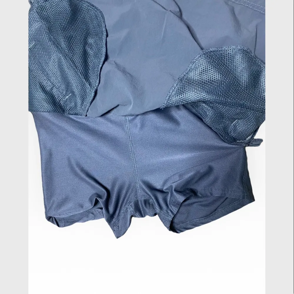 Athleta Rip Stop Flat Front Skort Asphalt Gray Mesh Short 2” - Image 6