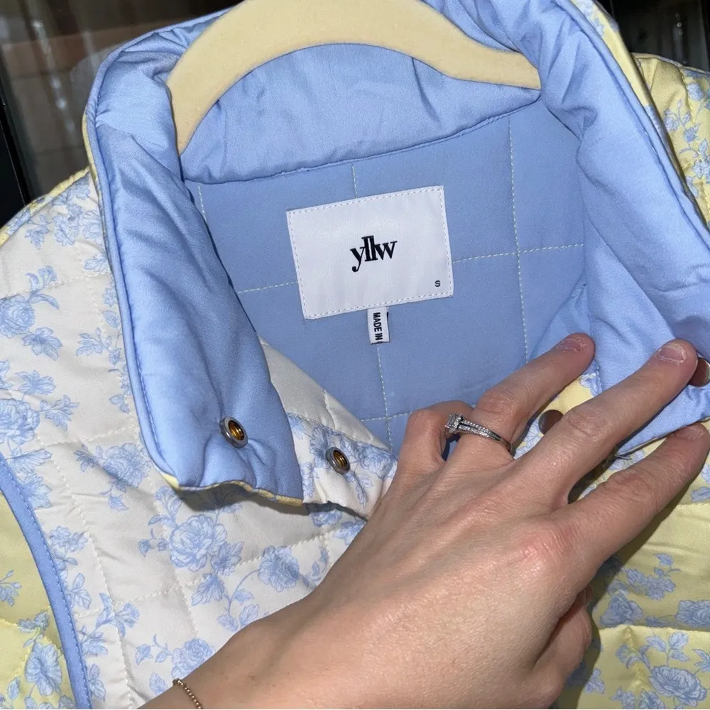 Yllw the label toile amelia quilted vest jacket convertible colorblock puffer Blue - Image 5