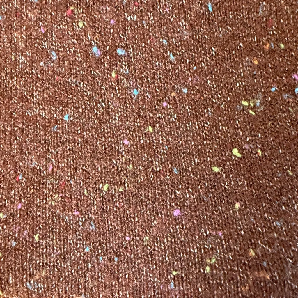 Alfred Dunner Petite PS burgundy brown long sleeve mock neck sweater - Image 6