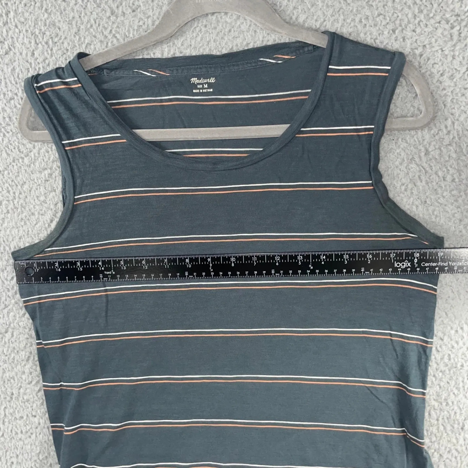 Madewell Whisper Tank Top Women Medium Striped Basic Classic Casual‎ - Image 4