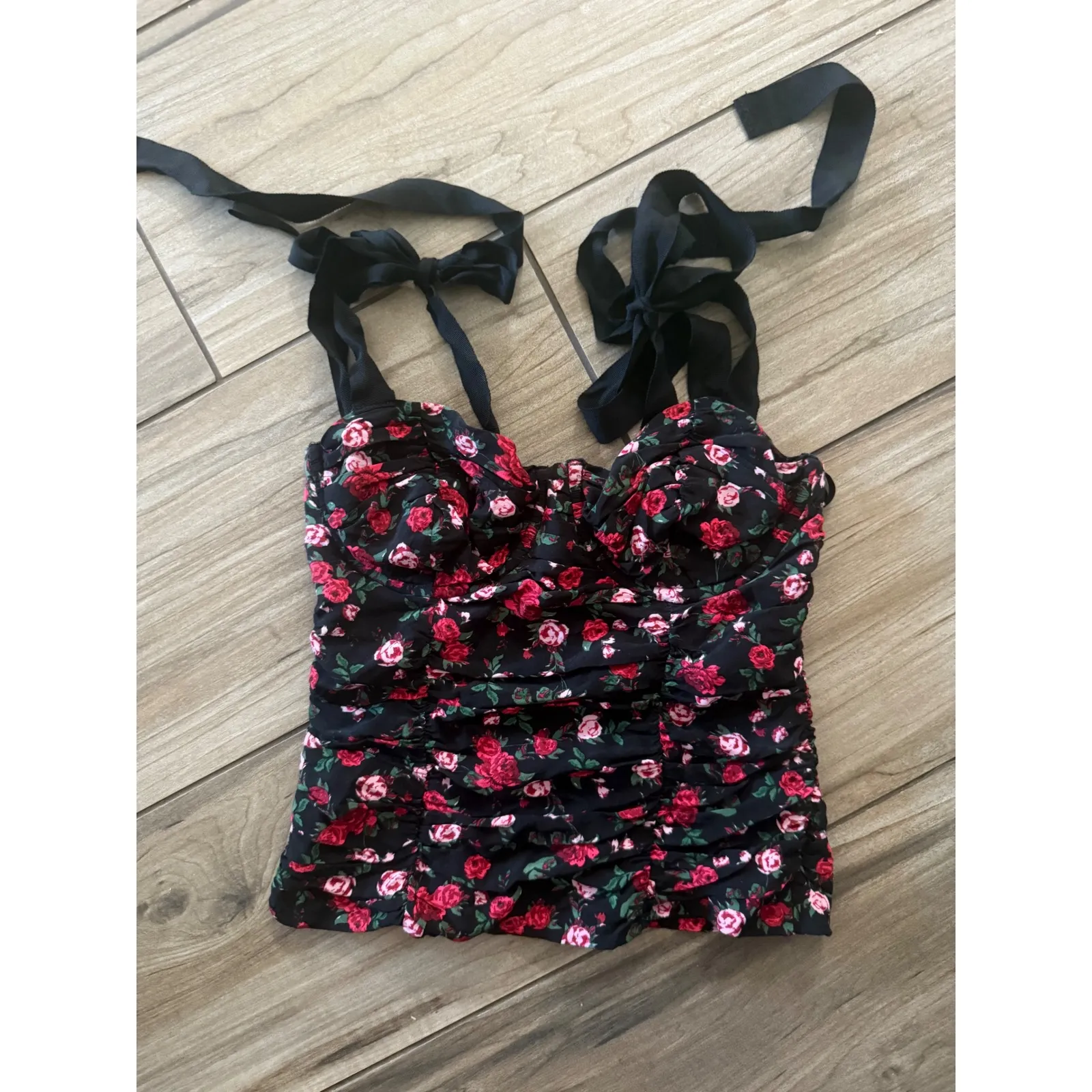 For Love & Lemons Tainted Floral‎ Corset Top Sz XS $136 - Image 5