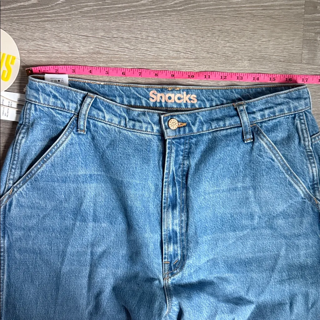 NEW MOTHER Snacks! High Waisted Twizzy Utility Ankle Blue Size 33 - Image 7