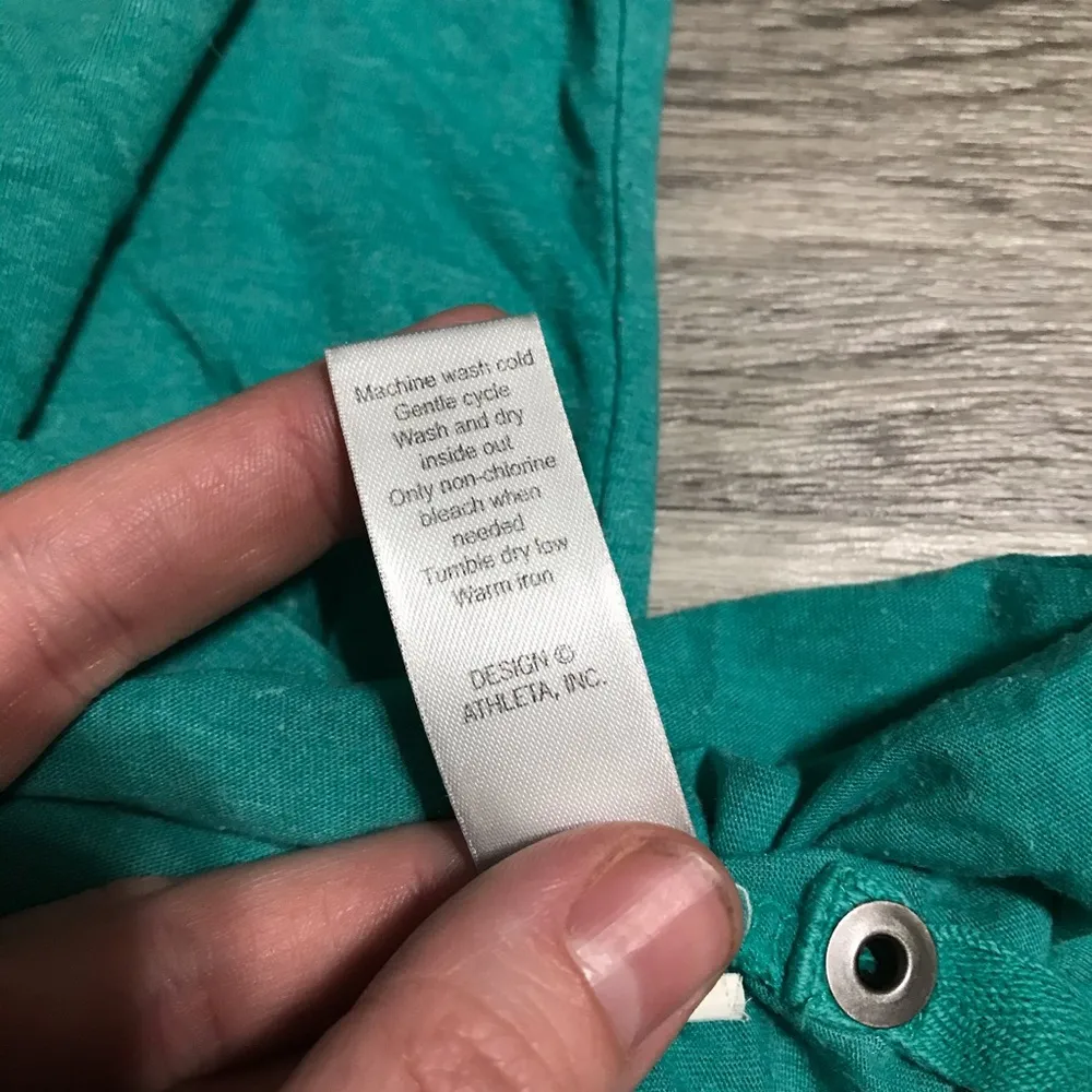 🌿Athleta Teal Long Sleeve Shirt; size Small - Image 7