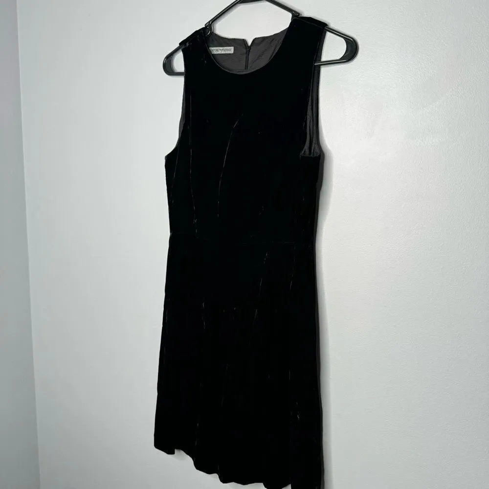 Emporio Armani black velvet dress - Image 2