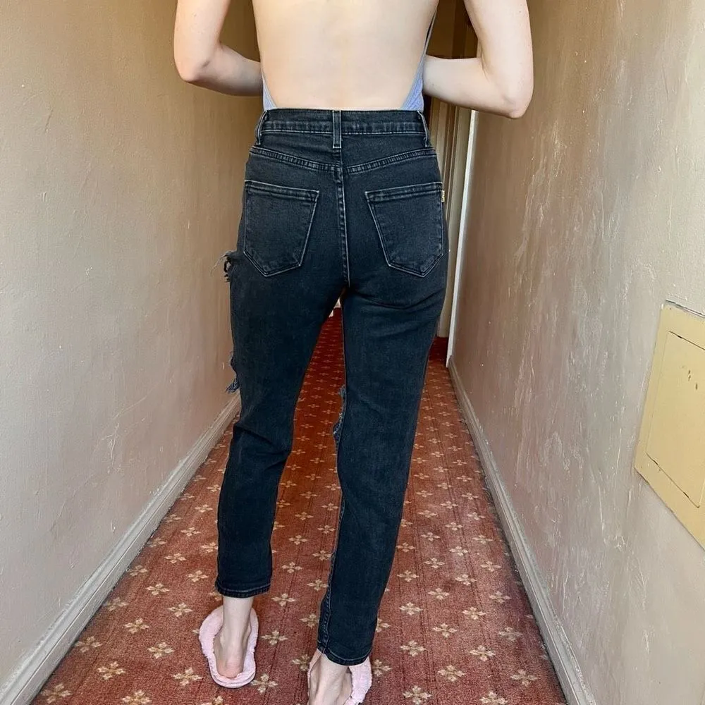 Vibrant M.I.U. Ripped Black jeans Relaxed size 0/1/24/25 SDistressed - Image 9