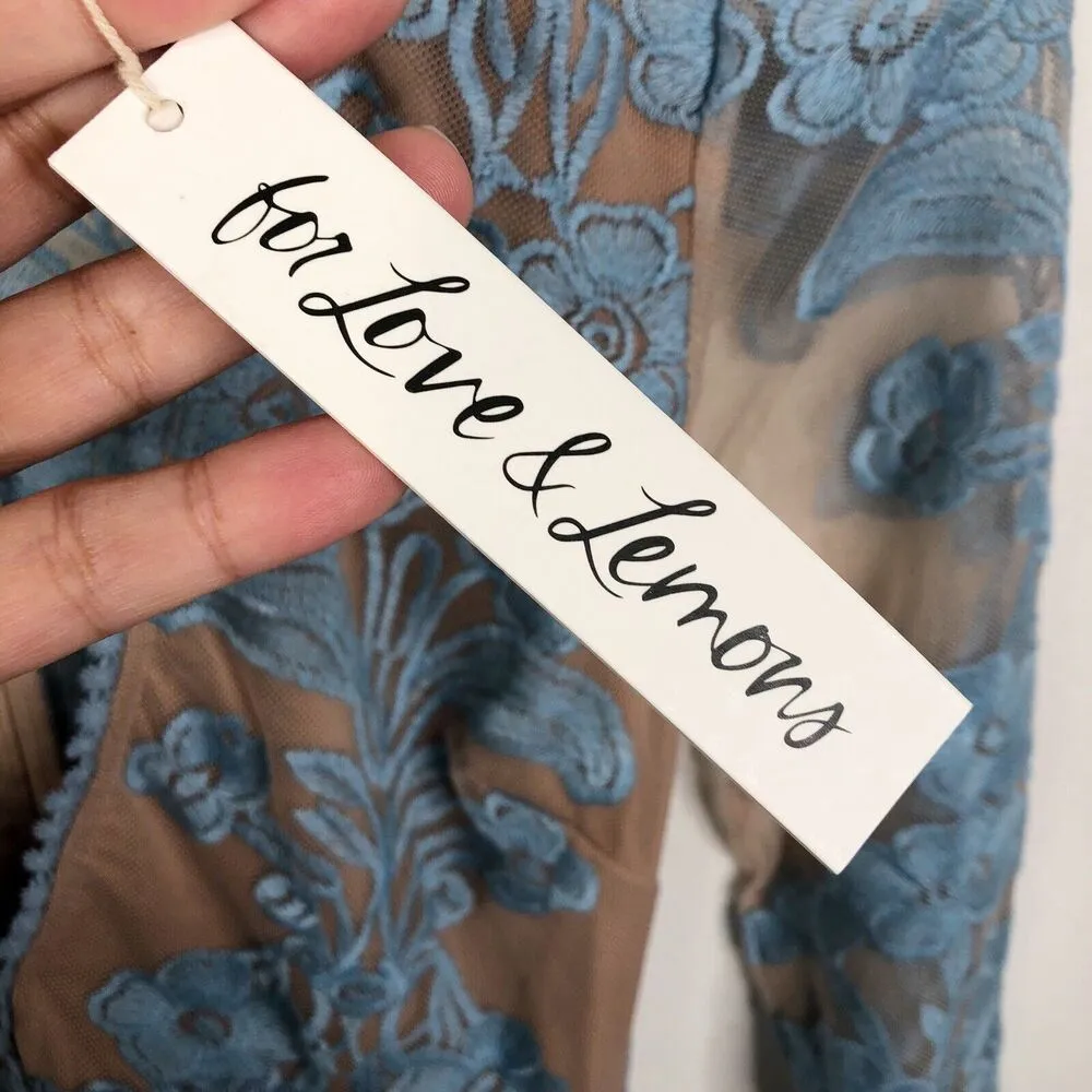 NWT For Love & Lemons Temecula Maxi Dress in Rainsong Light Blue Size XS - Image 11
