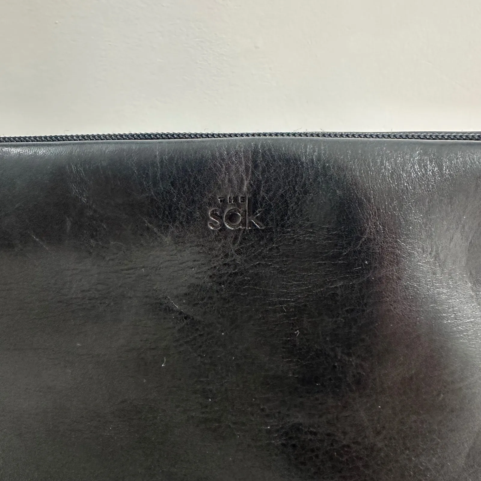 Vintage The Sak Leather Bag Early 1990s Black Soft Pebbled Leather Hamdbag 90s - Image 12