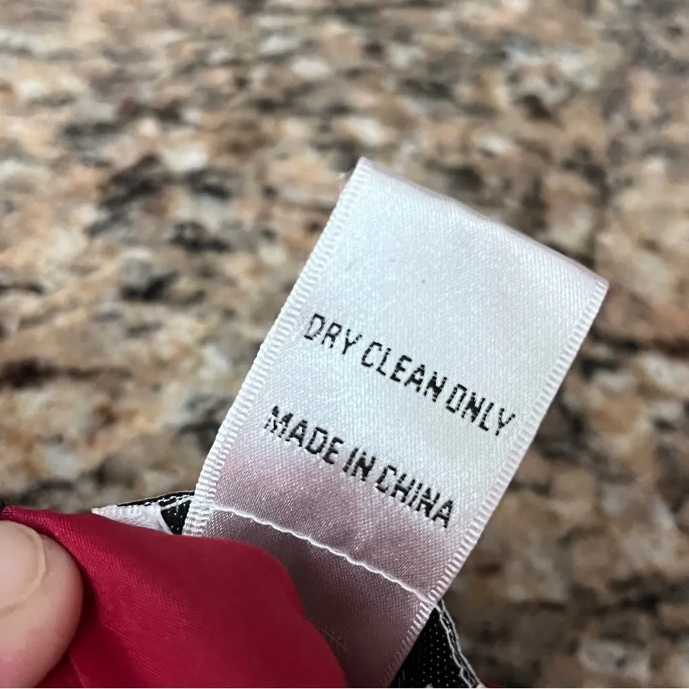 Bill Levkoff Red Strapless Pleated Formal Gown Size 12 Bridesmaid Prom Dress - Image 7