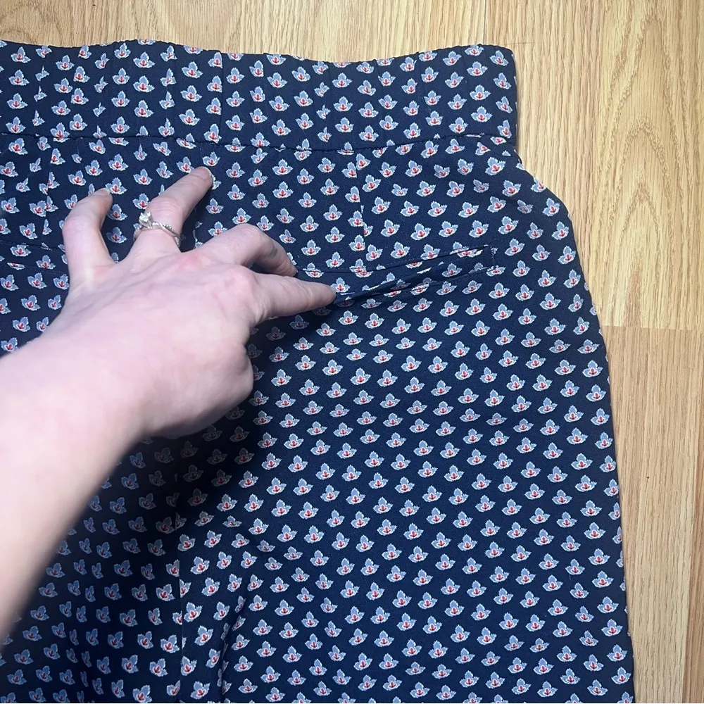 Isaac Mizrahi Live Pleated Floral Wide Leg Boho Pants Womens Size XS Lightweight - Image 5