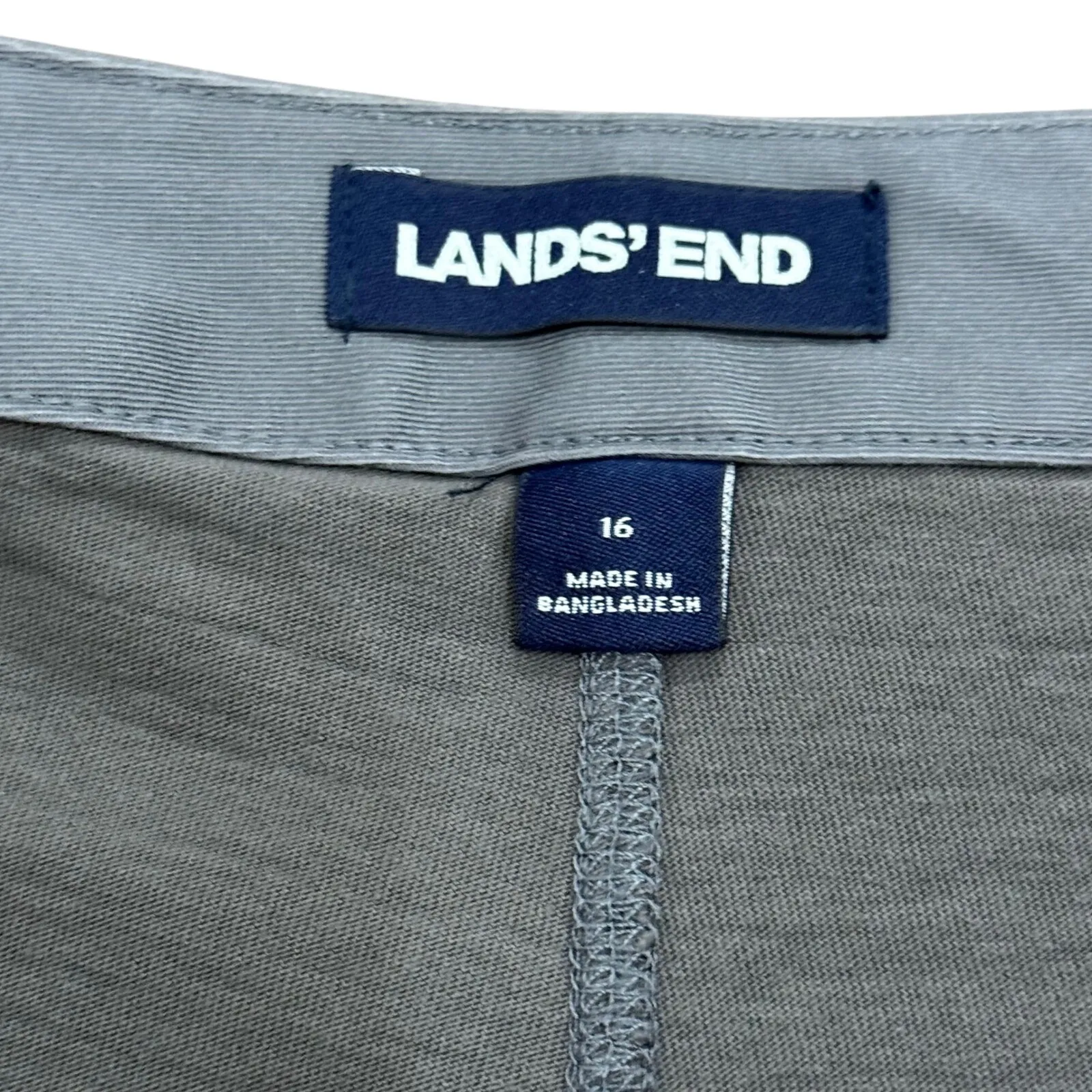 Lands' End Women's Gray A-Line‎ Skirt with Shorts Size 16 Casual Everyday Career - Image 2