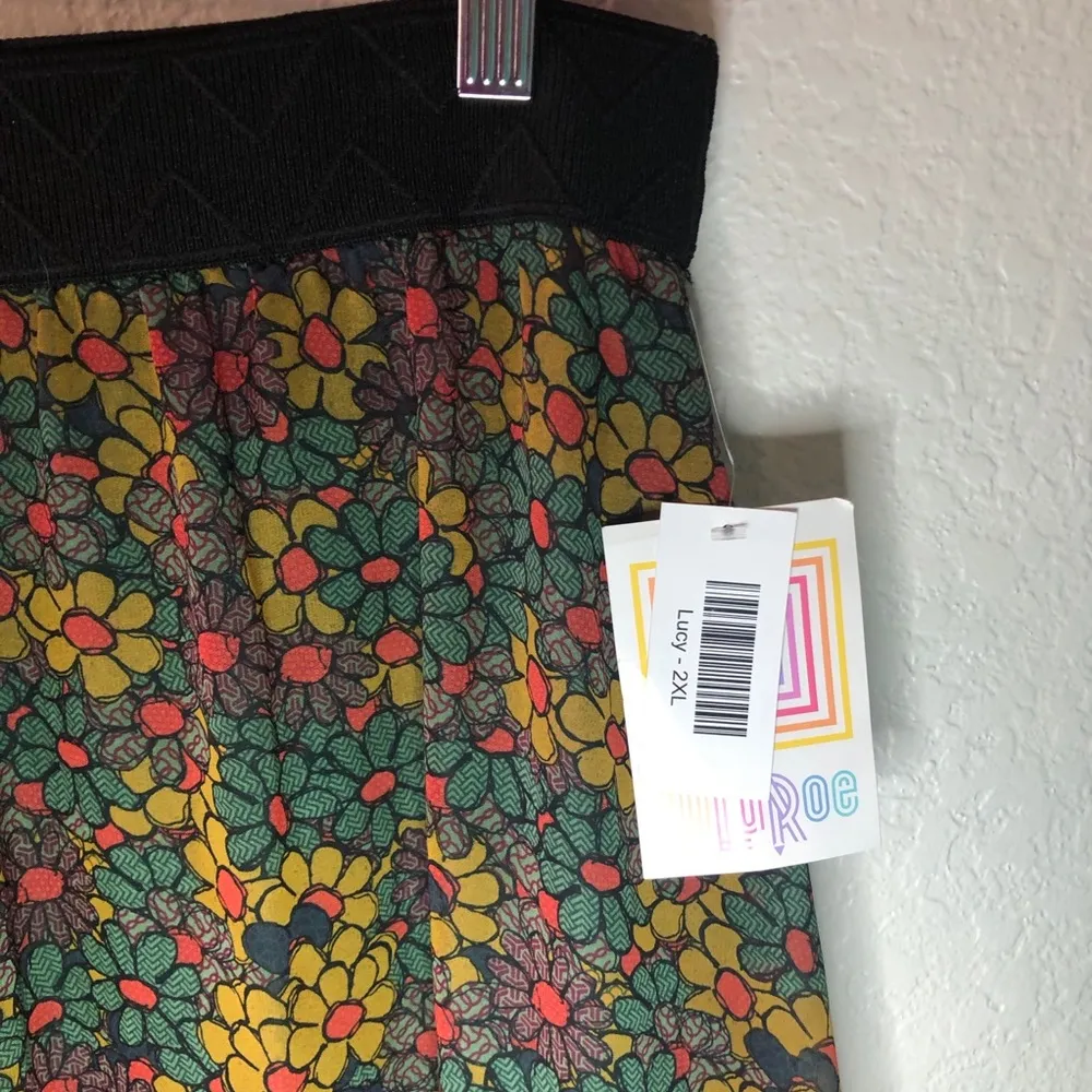 LuLaRoe Skirt Floral Pattern Maxi Skirt The Lucy Sz 2X NWT Discontinued - Image 5