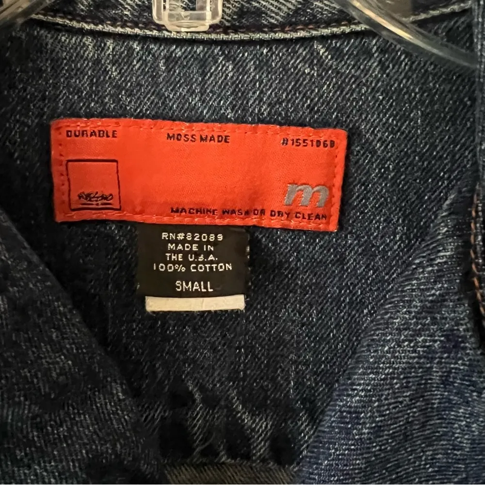 Denim jean jacket button up tailored fit - Image 3