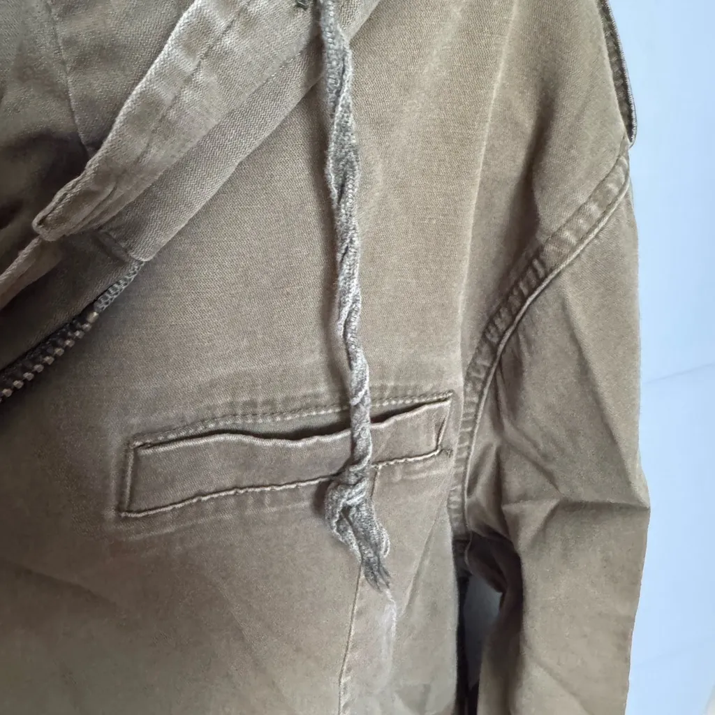 Brandy Melville Army Green Military Utility Jacket - Image 5