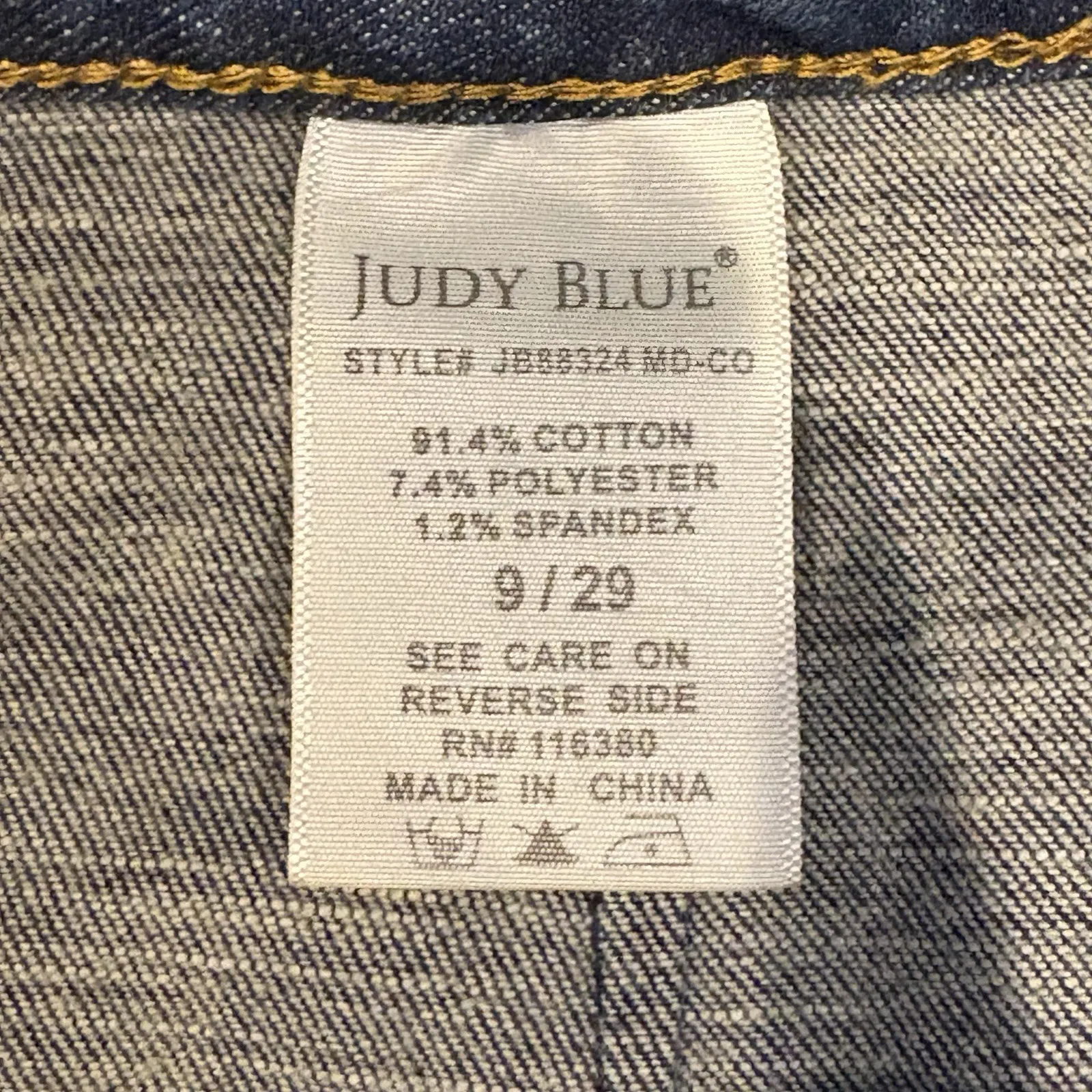 Judy Blue Jeans Skinny Fit Womens 9/29 Blue Button Fly - Image 7