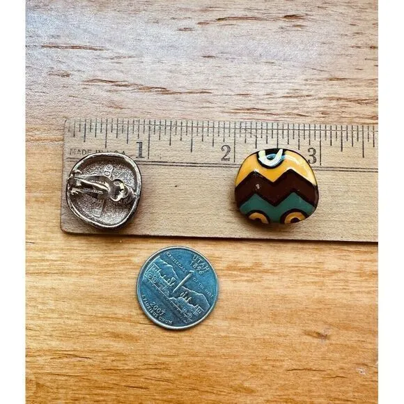 Vintage Eisenberg Multicolor Enamel Artist Series‎ Clip - Image 7