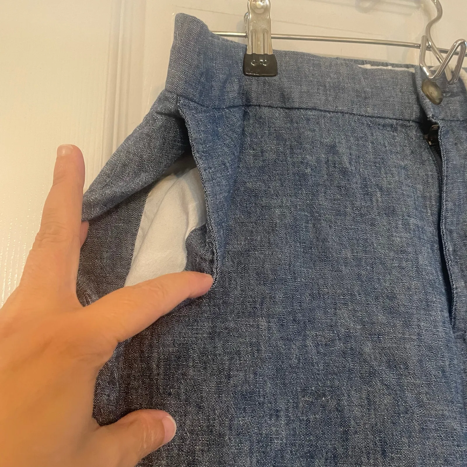 Old Navy Slim Built-In Flex Linen-Blend Interior Drawstring Pants size L - Image 10