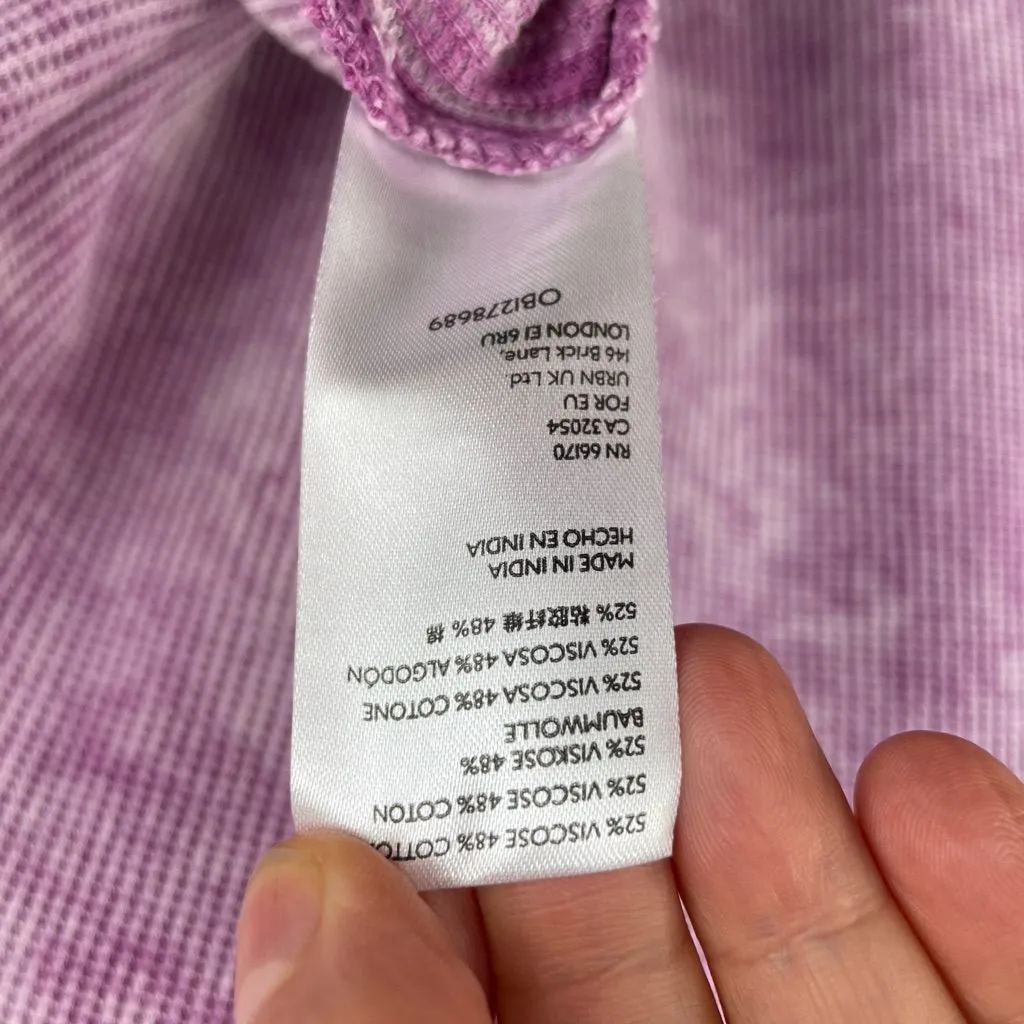 Pilcro Anthropologie Washed Waffle Thermal Sweatshirt size XS Lavender - Image 12