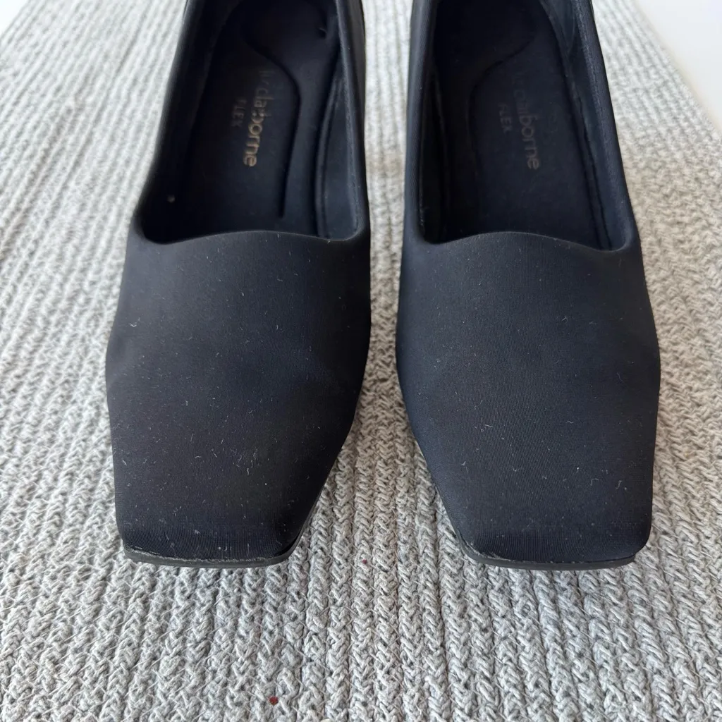 Vtg 90s Liz Claiborne Flex Bravo Black Block Heel Square Toe Pumps Dress Shoes 8 - Image 5