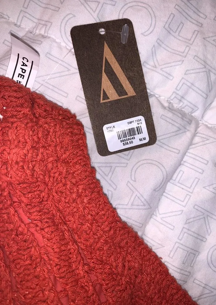 Crochet Swim Top Red Size M - Image 3