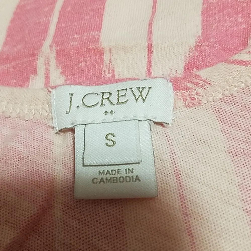 J. Crew Pink & Cream Arrow Patterned Tank Top (S) - Image 5