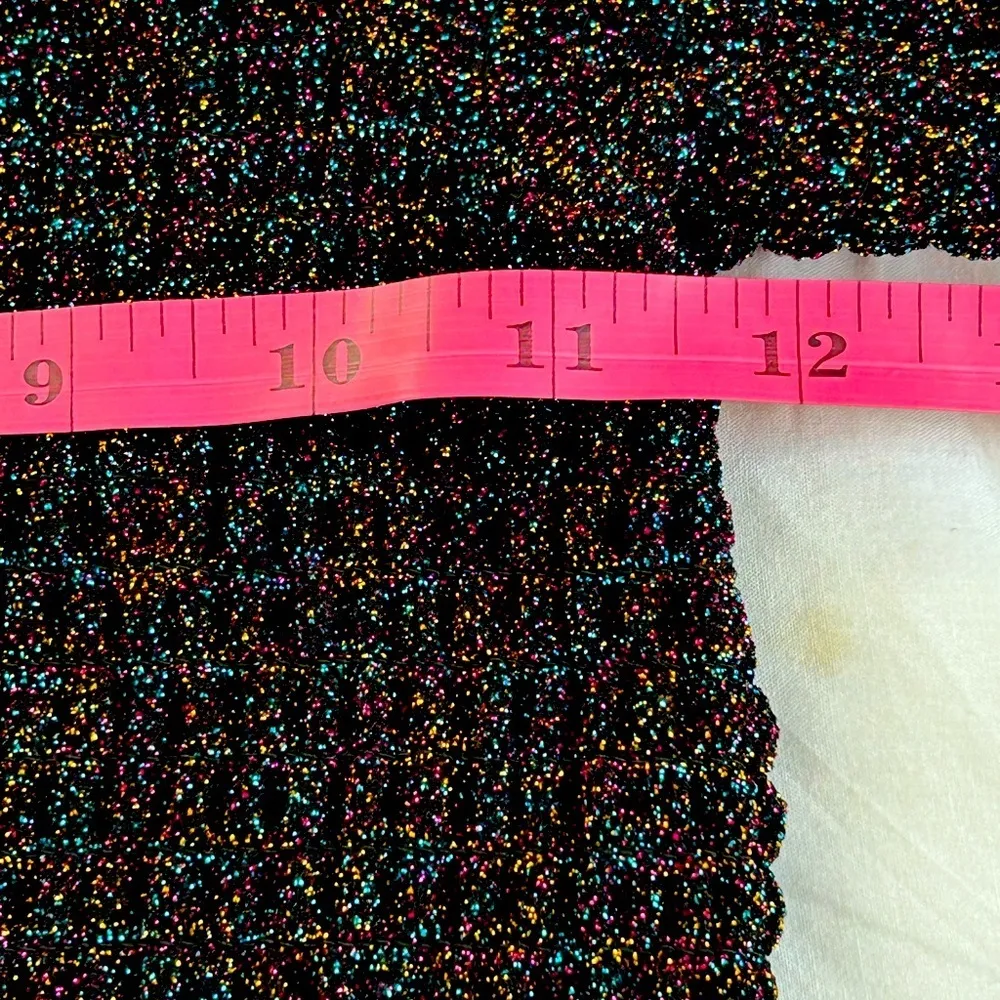 Urban Outfitters sparkly, rave festival, cropped, off shoulder party top MED NWT - Image 8