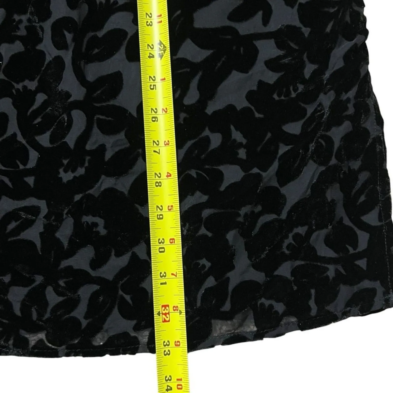 Maggie Barnes Womens Velvet Burnout Tunic Top Sz 1X Cocktail Loose Whimsigoth - Image 6