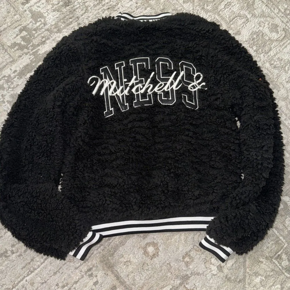 Women's‎ Mitchell & Ness Cozy Bear Jacket Black NWT Msrp $120 - Image 4