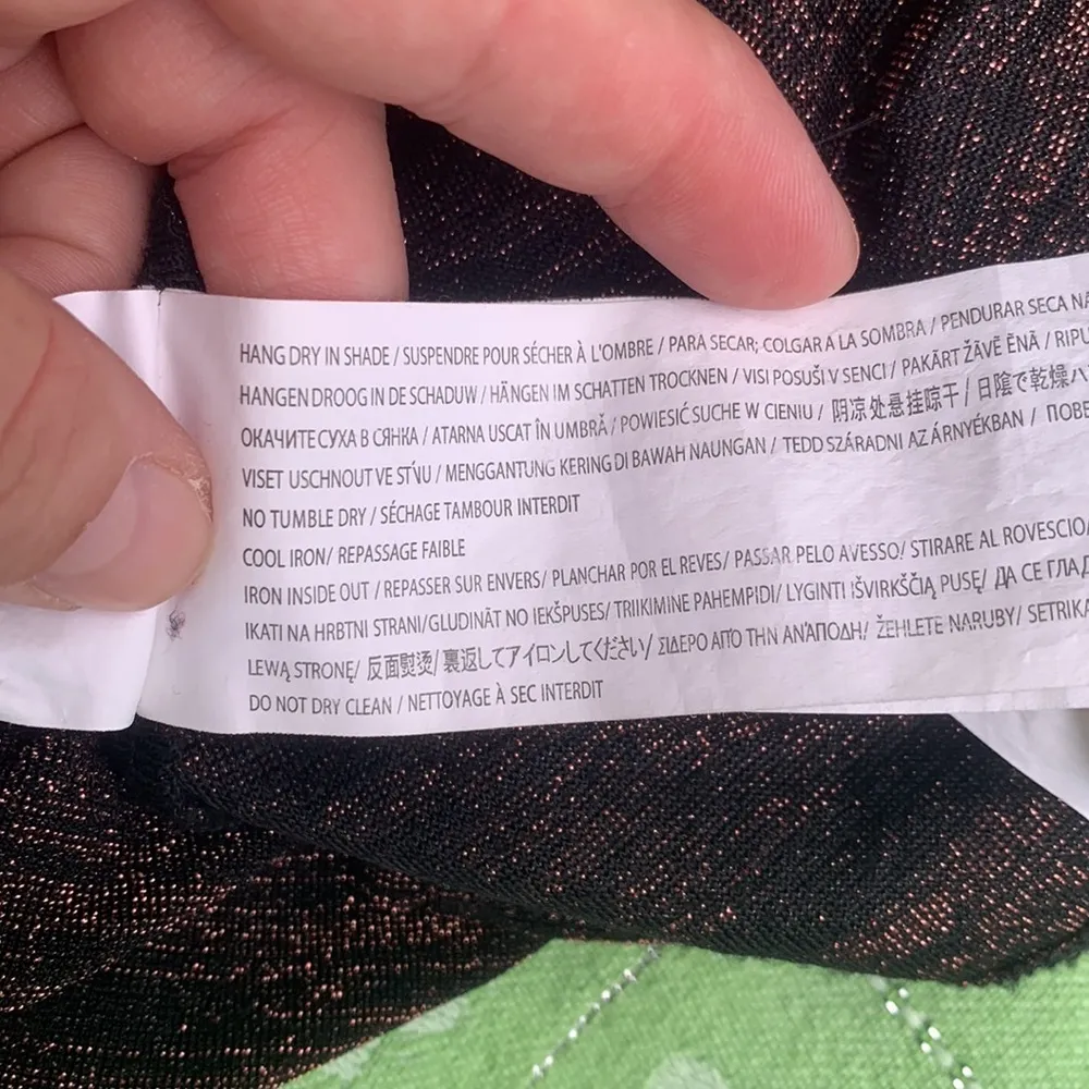 Minkpink Copper & Black Stretchy Dress Faux Wrap Front Size M - Image 5